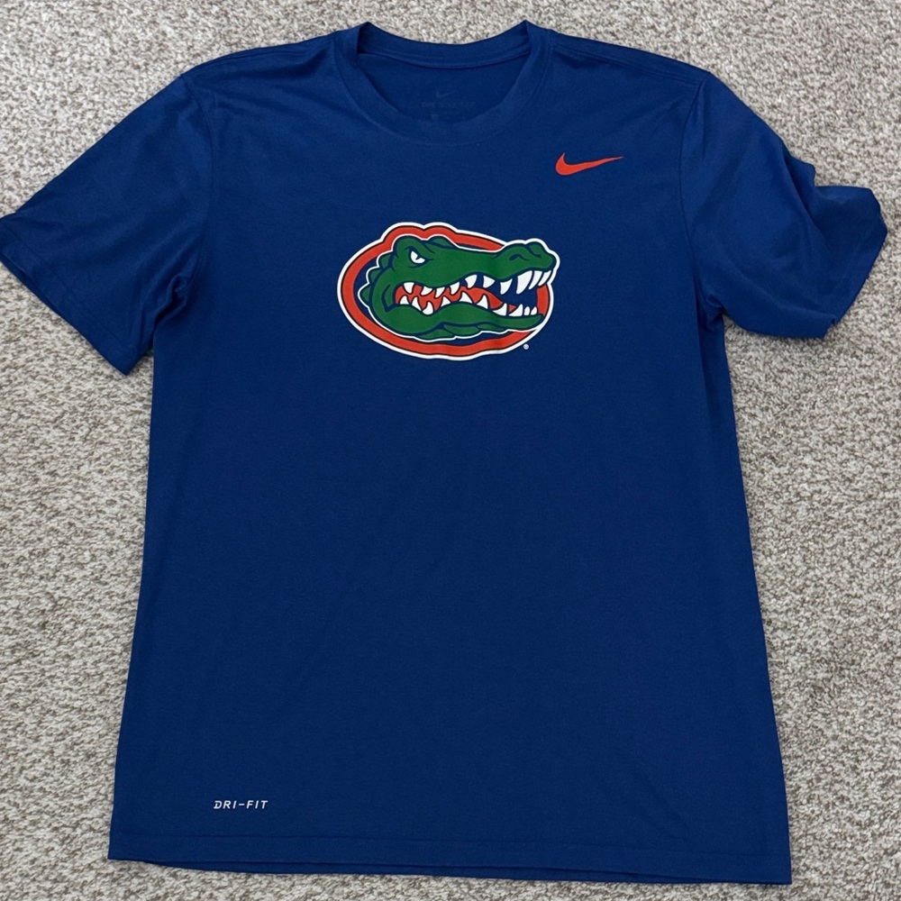 Nike Blue Dri-FIT Tee with Gator Logo